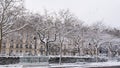 Paris under the snow Royalty Free Stock Photo