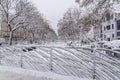 Paris under the snow Royalty Free Stock Photo