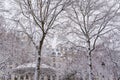 Paris under the snow Royalty Free Stock Photo