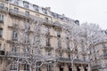 Paris under the snow Royalty Free Stock Photo