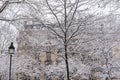 Paris under the snow Royalty Free Stock Photo