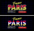 Paris urban line lettering sports style vintage college, for print on t shirts etc.
