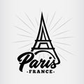 Paris vector and illustration. Eiffel tower in Paris. Royalty Free Stock Photo