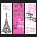 Paris Vertical Banner Set