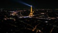 paris view eiffel tower night Royalty Free Stock Photo