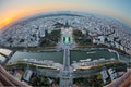 Paris view from Eiffel tower