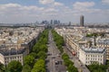 Paris view from the top of Arc de Triomphe Royalty Free Stock Photo