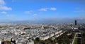 View from the top of the Eiffel Tower in Paris - hidden apartment at the top of the Eiffel Towe