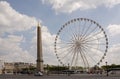 The Paris wheel on the Place de la Concorde. By area moving veh