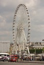 The Paris wheel on the Place de la Concorde. By area moving veh