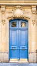 Paris, a wooden door Royalty Free Stock Photo