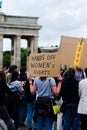 12.05 Pariser Platz Berlin Pro Abortion Protest Royalty Free Stock Photo