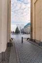 Pariser Platz with the Hanukkah candlestick and Christmas tree in Berlin, Germany