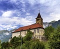 Parish church of Brienz, Bern, Switzerland Royalty Free Stock Photo