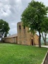 The parish church of Corsignano is is a Romanesque building mostly dating back to the XII century Royalty Free Stock Photo