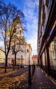 Gumpendorf parish church in Vienna, Austria, autumn