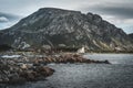 The parish Church in Hol built in 1924, located near Leknes in the municipality of Vestv g y, Lofoten, Nordland, Norway Royalty Free Stock Photo