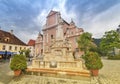 The Parish Church in the main square of the charming little town of Frohnleiten in the district of Graz-Umgebung, Styria region,