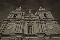 Parish Church of Mellieha, Malta in monochrome Royalty Free Stock Photo