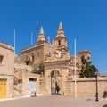 The Parish Church of the Nativity of the Virgin Mary, a Roman Catholic parish church in Mellieha, Malta