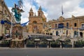 He Parish Church of Our Lady of Pompei located at the sea side of the popular fishing village of Marsaxlokk Royalty Free Stock Photo