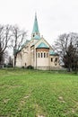Parish church of saint Stephen king, Nove Sady, Slovakia, vertical composition Royalty Free Stock Photo