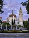 Parish church of San Manuel and Benito at sunset. Madrid.