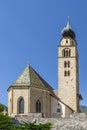 The parish church of San Pancrazio in Glurns, South Tyrol, Italy, on a sunny day Royalty Free Stock Photo