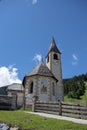 Parish church of San Vito, a small village at the foot of the Dolomites. Alps. South Tyrol. Italy Royalty Free Stock Photo