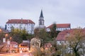 Parish Church of St. Cantianus and the town center of Kranj Royalty Free Stock Photo