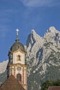 Parish Church of St. Peter and Paul in Mittenwald Royalty Free Stock Photo