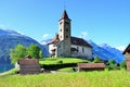 INTERLAKEN, SWITZERLAND, JUNE 01, 2018: Parish church to the Brienz town by Interlaken Royalty Free Stock Photo