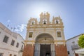 Parish of Santa Maria De La Mesa in Grazalema, considered one of the most beautiful white villages in Spain, in Cadiz, Andalusia, Royalty Free Stock Photo