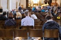 Parishioners gather for Mass Royalty Free Stock Photo