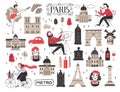 Parisian aesthetic collection. French culture concept