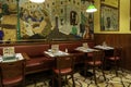Parisian bistro restaurant room