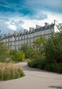 Parisian buildings from a park Royalty Free Stock Photo