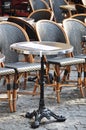 Parisian cafe terrace Royalty Free Stock Photo