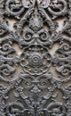 Decorative window metal door with a flower Royalty Free Stock Photo