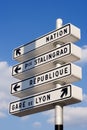 Parisian directions Royalty Free Stock Photo