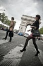 parisian fashion woman on champs ElysÃÂ©es