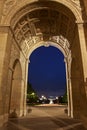 Parisian Landmarks at Night Royalty Free Stock Photo