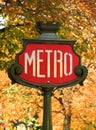 Parisian metro sign