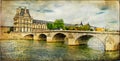 Parisian picture - retro card Royalty Free Stock Photo