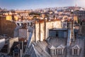 Parisian roofs of Montparnasse and Montmartre at sunrise Paris, France