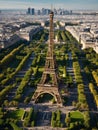 Parisian Splendor: Eiffel Tower Against the Cityscape Royalty Free Stock Photo