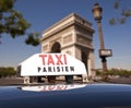 Parisian taxi, arc de triomphe