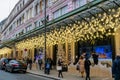 Parisian walking along a big Department Store at Christmas season - Paris