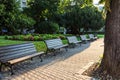 Park alley in the center of the Bulgarian capital