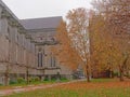 Park along basilica of Notre Dame de la Treille , Lille Royalty Free Stock Photo